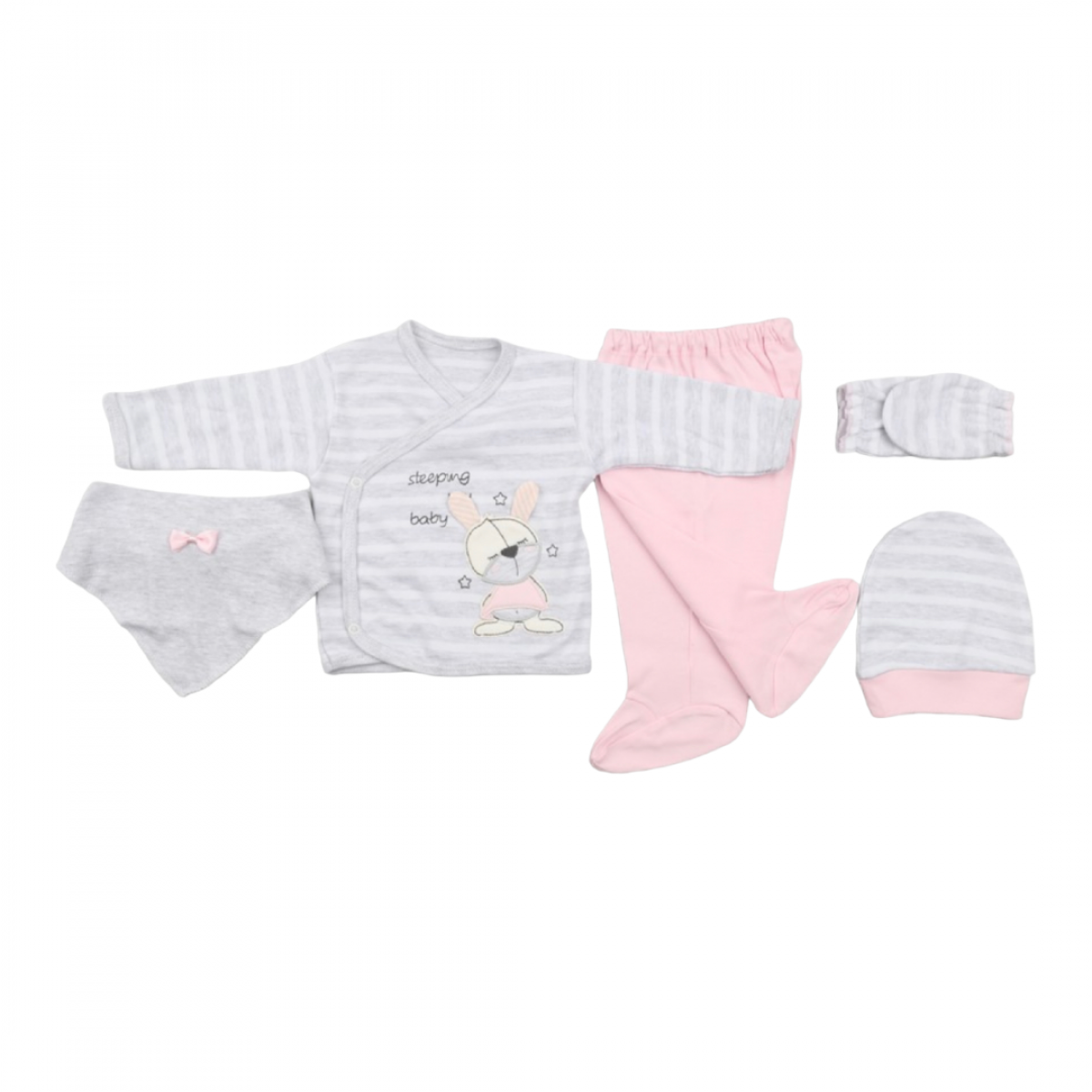 ZIPIR 545 UYUYAN TAVŞAN 5 PARÇA ZIBIN SET 